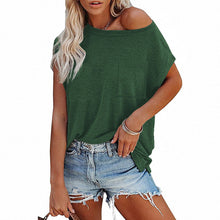 Load image into Gallery viewer, Women&#39;s Casual Short Sleeve Off Shoulder Oversized T Shirt