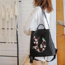 Load image into Gallery viewer, Embroidered Anti-theft Backpack