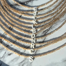 Load image into Gallery viewer, Beaded Shell Letter Necklace