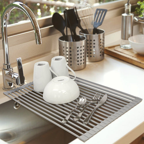 Multipurpose Rolling Rack Drying Mat Over The Sink