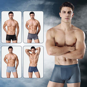 Breathable Men Ice Silk Boxer, Honeycomb Ventilation Design