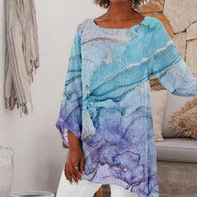 Load image into Gallery viewer, WOMEN&#39;S MARBLE PRINT VINTAGE CASUAL TOP