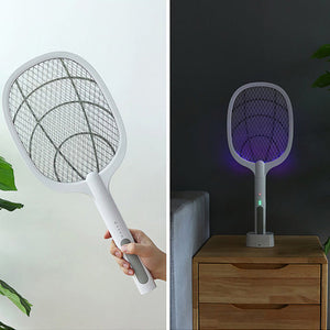 USB Rechargeable Electric Fly Swatter Large Insect Racket