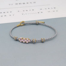 Load image into Gallery viewer, Peach Blossom Adjustable Braided Bracelet
