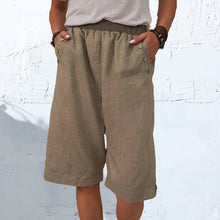 Load image into Gallery viewer, Solid Color Cotton and Linen Pants