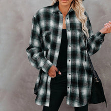Load image into Gallery viewer, Loose Lapel Plaid Shirt