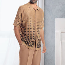 Load image into Gallery viewer, Two Piece Short Sleeve Print Walking Suit Set