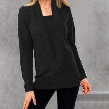 Load image into Gallery viewer, Women&#39;s V Neck Long Sleeve Knit Sweater
