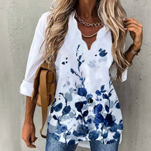 Load image into Gallery viewer, Wavy Neck Print T-shirt