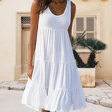 Load image into Gallery viewer, Sleeveless Crewneck Panel Dress