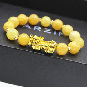 3D Hard Gold 99 Obsidian Sand Gold Pixiu Bracelet🤩