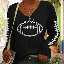 Load image into Gallery viewer, Women&#39;s Gameday Football Lover Casual Long-Sleeve T-Shirt