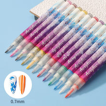 Load image into Gallery viewer, 12 Colors Ultra Thin Curve Manicure Marker