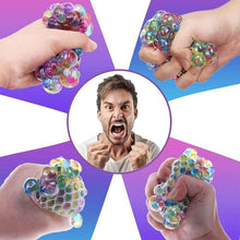 Load image into Gallery viewer, Rainbow Squeeze Ball Mesh Ball