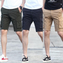 Load image into Gallery viewer, Men multi-pocket overalls shorts