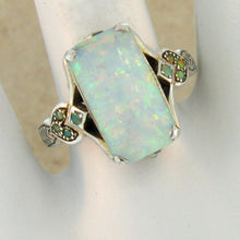 Load image into Gallery viewer, Vintage Inlaid Square Opal Ring