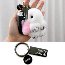 Load image into Gallery viewer, Double Sides Engraved Black Keychain