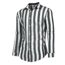 Load image into Gallery viewer, Men's Cotton Linen Striped Button Down Long Sleeve