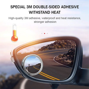 360° Rotation Car Reversing Small Round Mirrors (2pcs)