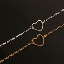 Load image into Gallery viewer, Heart Outline Ankle Bracelet