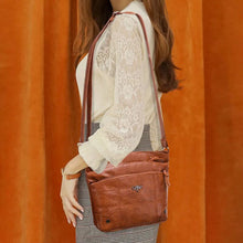 Load image into Gallery viewer, Soft Leather Messenger Multi Pocket Large Capacity Shoulder Bag