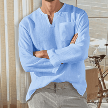Load image into Gallery viewer, Men‘s Long-sleeved Linen Shirt