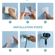 Load image into Gallery viewer, Wall Mounted Hair Dryer Holder