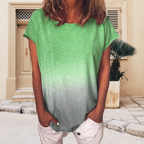 Gradient Rainbow Print T-shirt