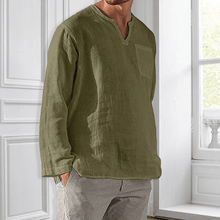 Load image into Gallery viewer, Men‘s Long-sleeved Linen Shirt