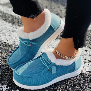 Women Winter Plus Velvet Thick Flat Loafers