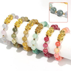 3D Hard Gold 99 Obsidian Sand Gold Pixiu Bracelet🤩