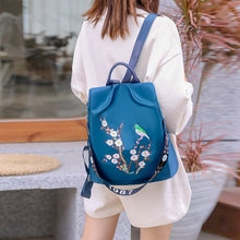 Load image into Gallery viewer, Embroidered Anti-theft Backpack