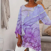 Load image into Gallery viewer, WOMEN&#39;S MARBLE PRINT VINTAGE CASUAL TOP