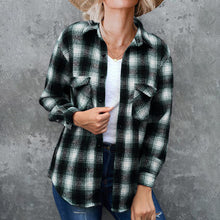 Load image into Gallery viewer, Loose Lapel Plaid Shirt