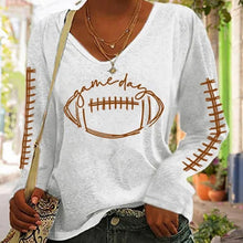 Load image into Gallery viewer, Women&#39;s Gameday Football Lover Casual Long-Sleeve T-Shirt