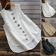 Load image into Gallery viewer, Daisy Sleeveless Cotton and Linen Tank Top