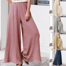 Load image into Gallery viewer, Plus Size Cotton&amp;Linen Wide Leg Pants