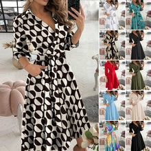 Load image into Gallery viewer, V-neck Printed Dress