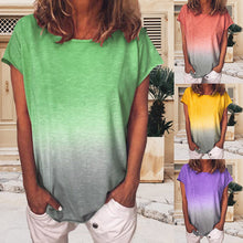 Load image into Gallery viewer, Gradient Rainbow Print T-shirt