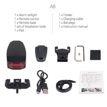 Load image into Gallery viewer, Bicycle Rear Light Remote Control Alarm Lock