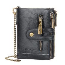 Load image into Gallery viewer, Men‘s RFID Wallet with Chain, Retro Bifold Card Holder Purse