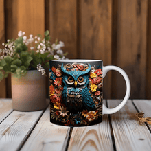 Load image into Gallery viewer, Mug with owl print