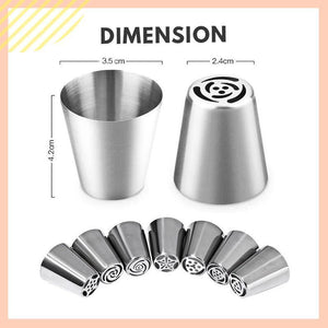 Stainless steel spout set for cupcakes and cake decoration