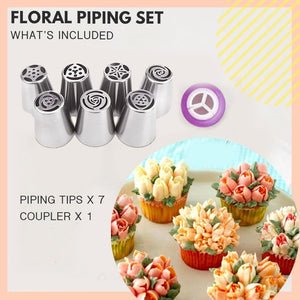 Stainless steel spout set for cupcakes and cake decoration