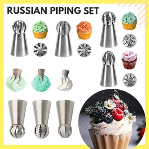 Stainless steel spout set for cupcakes and cake decoration