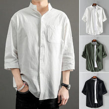 Load image into Gallery viewer, Short Sleeve Linen Shirt