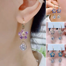 Load image into Gallery viewer, Fashion Flower Crystal Earrings