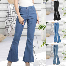 Load image into Gallery viewer, 70S HIP HUGGER BELL BOTTOMS STRETCHY JEANS