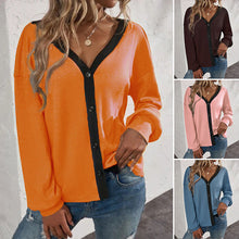 Load image into Gallery viewer, Waffle Long Sleeve Cardigan T-Shirt