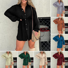 Load image into Gallery viewer, Women&#39;s Solid Color Long Sleeve Shirt Suit